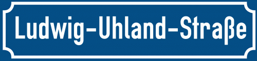 Straßenschild Ludwig-Uhland-Straße