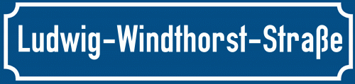 Straßenschild Ludwig-Windthorst-Straße