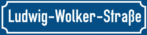Straßenschild Ludwig-Wolker-Straße zum kostenlosen Download