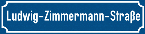 Straßenschild Ludwig-Zimmermann-Straße