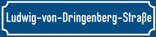 Straßenschild Ludwig-von-Dringenberg-Straße