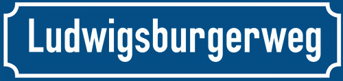 Straßenschild Ludwigsburgerweg