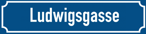 Straßenschild Ludwigsgasse zum kostenlosen Download