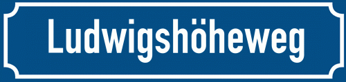 Straßenschild Ludwigshöheweg