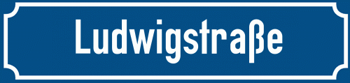 Straßenschild Ludwigstraße zum kostenlosen Download