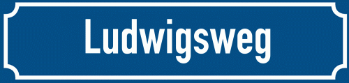 Straßenschild Ludwigsweg zum kostenlosen Download