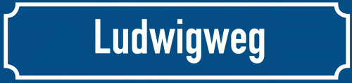 Straßenschild Ludwigweg zum kostenlosen Download
