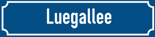 Straßenschild Luegallee