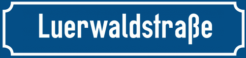 Straßenschild Luerwaldstraße