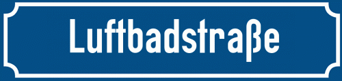 Straßenschild Luftbadstraße