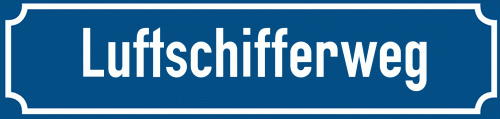 Straßenschild Luftschifferweg