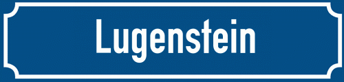 Straßenschild Lugenstein