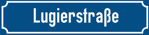 Straßenschild Lugierstraße