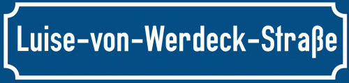 Straßenschild Luise-von-Werdeck-Straße