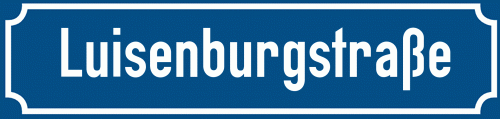 Straßenschild Luisenburgstraße