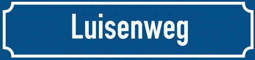 Straßenschild Luisenweg