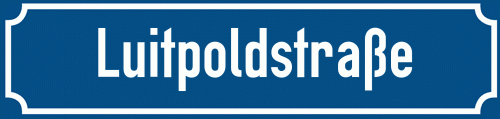 Straßenschild Luitpoldstraße zum kostenlosen Download
