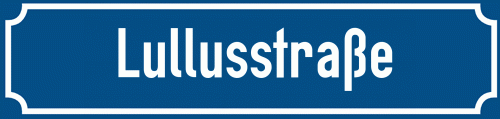 Straßenschild Lullusstraße