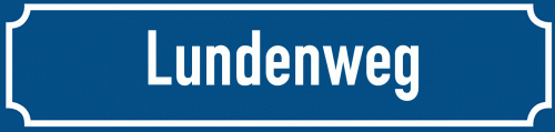 Straßenschild Lundenweg