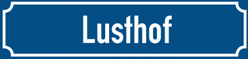 Straßenschild Lusthof