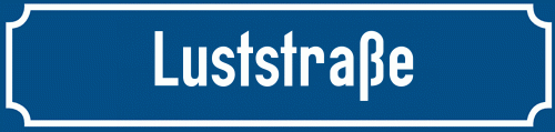 Straßenschild Luststraße