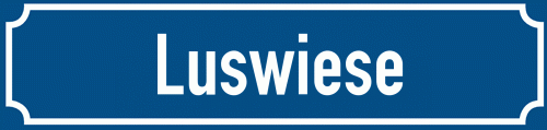 Straßenschild Luswiese