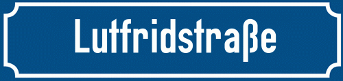Straßenschild Lutfridstraße