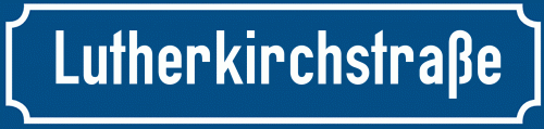 Straßenschild Lutherkirchstraße