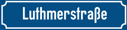 Straßenschild Luthmerstraße
