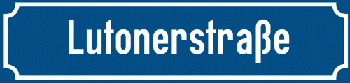 Straßenschild Lutonerstraße