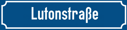 Straßenschild Lutonstraße