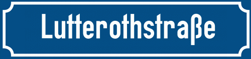 Straßenschild Lutterothstraße zum kostenlosen Download