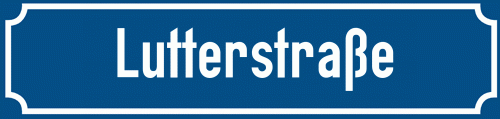 Straßenschild Lutterstraße