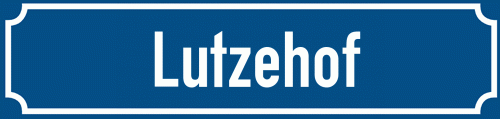 Straßenschild Lutzehof