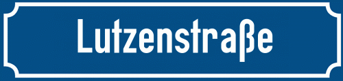 Straßenschild Lutzenstraße