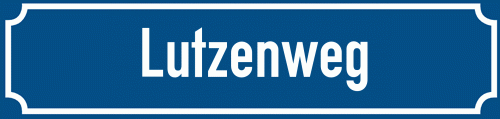 Straßenschild Lutzenweg