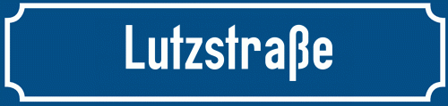 Straßenschild Lutzstraße