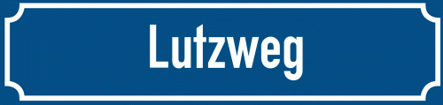 Straßenschild Lutzweg