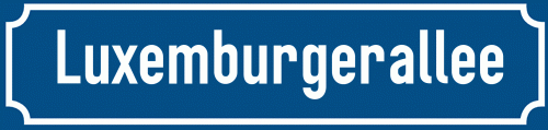 Straßenschild Luxemburgerallee