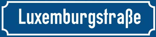Straßenschild Luxemburgstraße