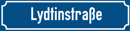 Straßenschild Lydtinstraße