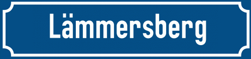 Straßenschild Lämmersberg