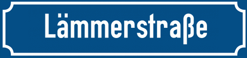 Straßenschild Lämmerstraße