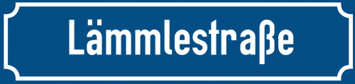 Straßenschild Lämmlestraße