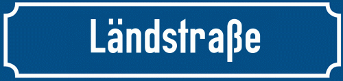 Straßenschild Ländstraße zum kostenlosen Download