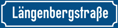 Straßenschild Längenbergstraße zum kostenlosen Download
