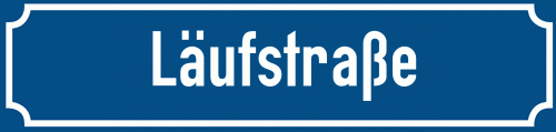 Straßenschild Läufstraße