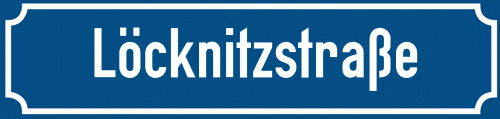 Straßenschild Löcknitzstraße