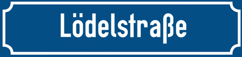 Straßenschild Lödelstraße