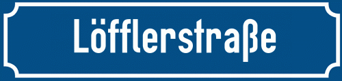 Straßenschild Löfflerstraße